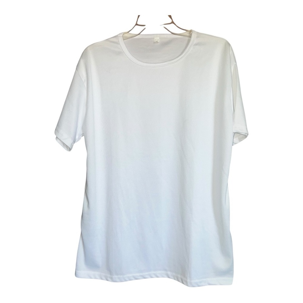 Men’s White T-Shirt 4XL – Classic Crew Neck Short Sleeve Tee Top Unisex
